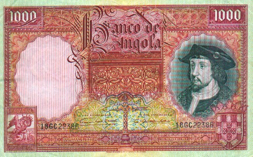 Лицевая сторона банкноты Анголы номиналом 1000 Анголаров