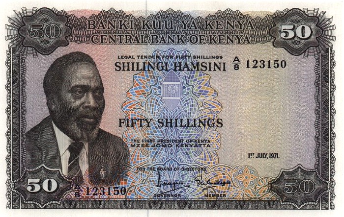 Лицевая сторона банкноты Кении номиналом 50 Шиллингов