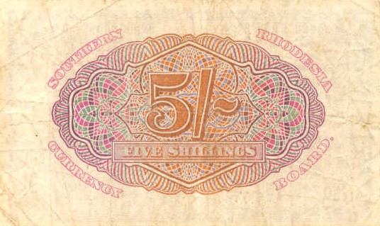 Обратная сторона банкноты Центральноафриканской Республики номиналом 5 Шиллингов