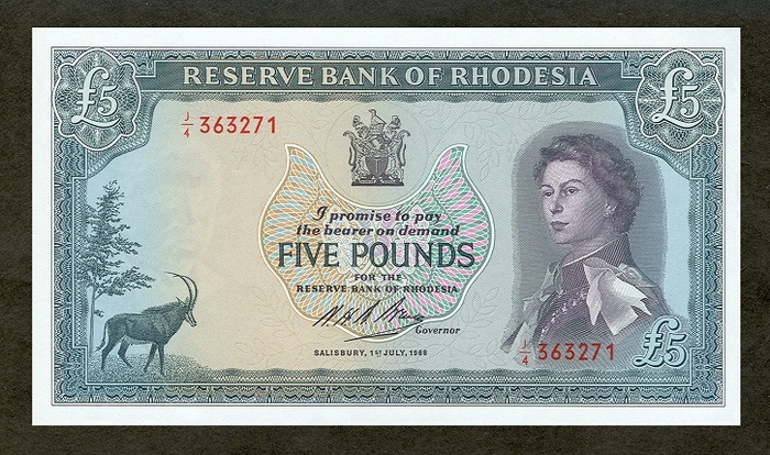 Лицевая сторона банкноты Центральноафриканской Республики номиналом 5 Фунтов