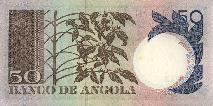 Обратная сторона банкноты Анголы номиналом 50 Эскудо