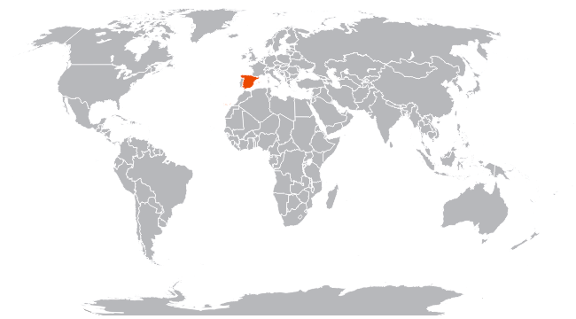 Испания на карте мира