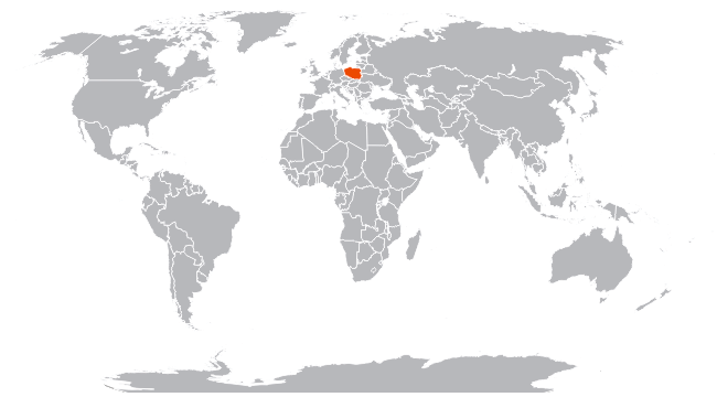 Польша на карте мира