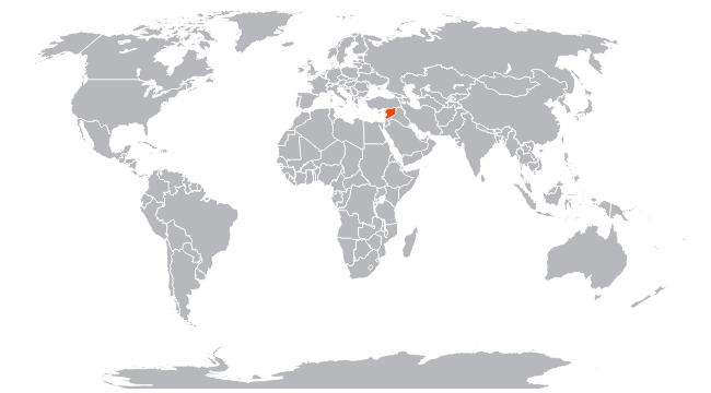Сирия на карте мира