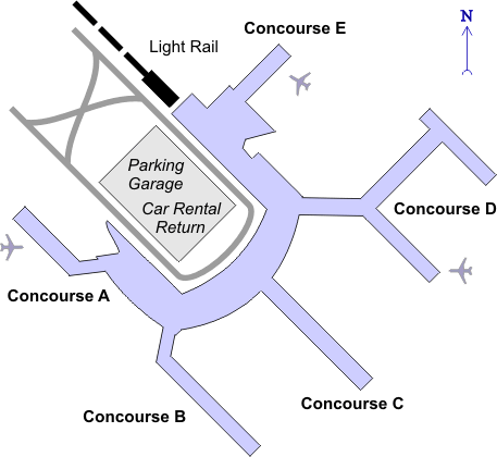 Схема подъезда к аэропорту Балтимора