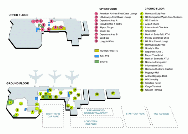 Схема аэропорта Бермуд