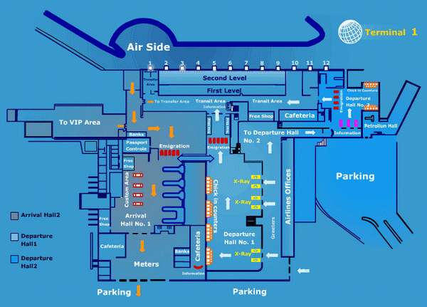 Схема аэропорта Каира