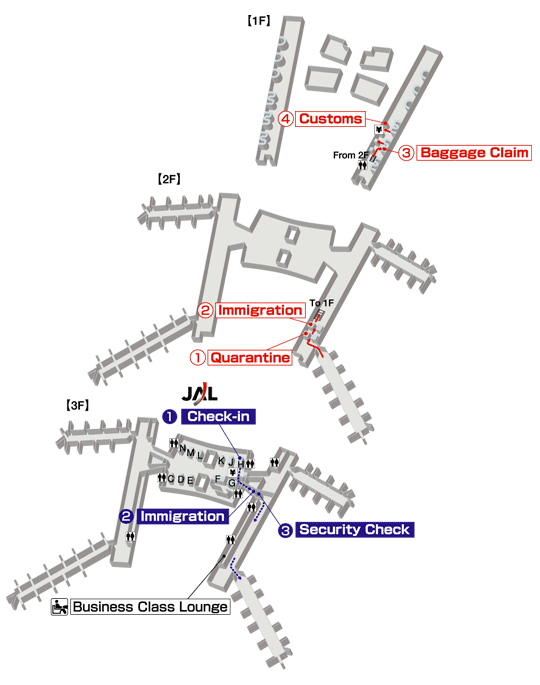 Схема Терминалов Авиакомпании JAL Аэропорта Гуанчжоу. Схема.