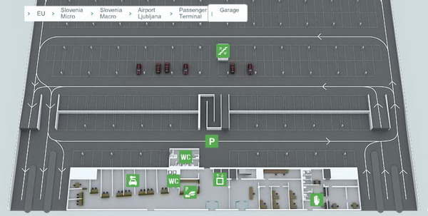 Схема парковки аэропорта Любляны