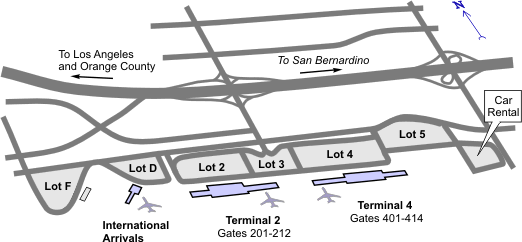 Схема аэропорта Онтарио