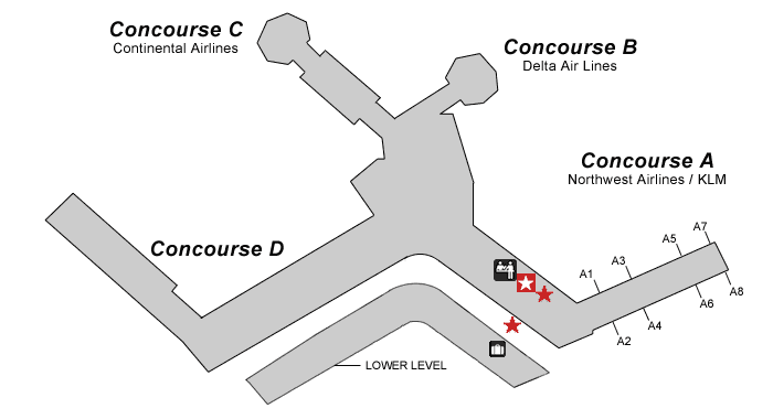 Схема аэропорта Индианаполиса
