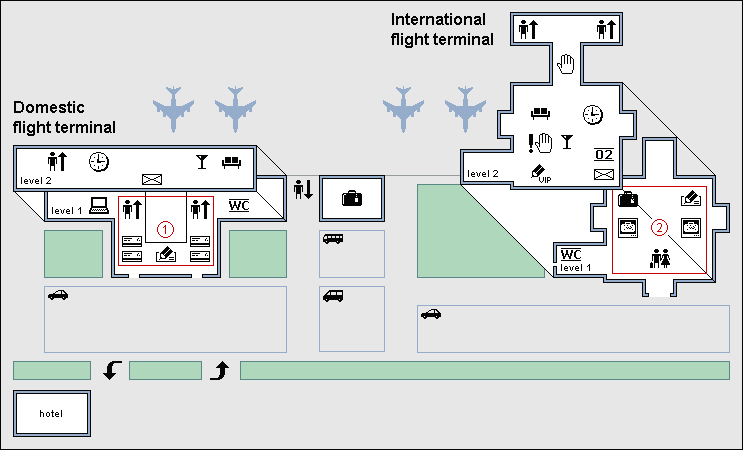 Схема аэропорта Толмачево