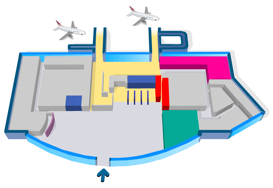 Схема Терминала 3 аэропорта Праги