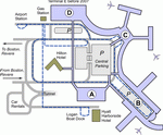 Схема парковок аэропорта Бостона