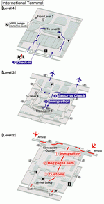 Схема терминалов авиакомпании JAL аэропорта Брисбена