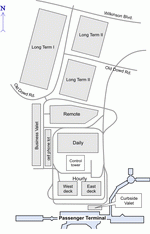 Схема парковок аэропорта Шарлотты