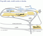 Схема парковок аэропорта Цинциннати