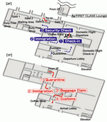 Схема терминалов авиакомпании JAL аэропорта Далянь