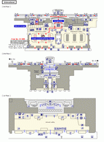 Схема международных терминалов авиакомпании JAL аэропорта Фукуоки