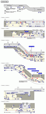 Схема местных терминалов авиакомпании JAL аэропорта Фукуоки