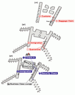Схема терминалов авиакомпании JAL аэропорта Гуанчжоу