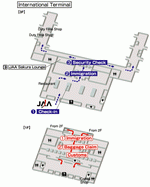 Схема терминалов авиакомпании JAL аэропорта Каушсьюнга