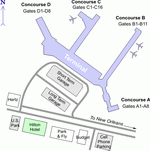 Схема аэропорта Нового Орлеана