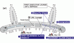 Схема терминалов авиакомпании JAL аэропорта Шарль де Голль