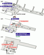 Схема терминалов авиакомпании JAL аэропорта Сеула (Gimpo)