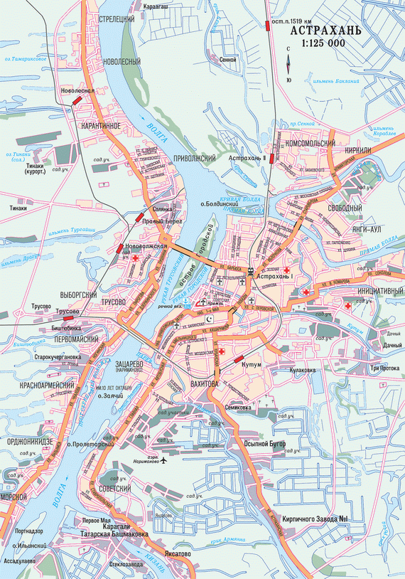 Карта Астрахани - Astra-info.ru - Астрахань
