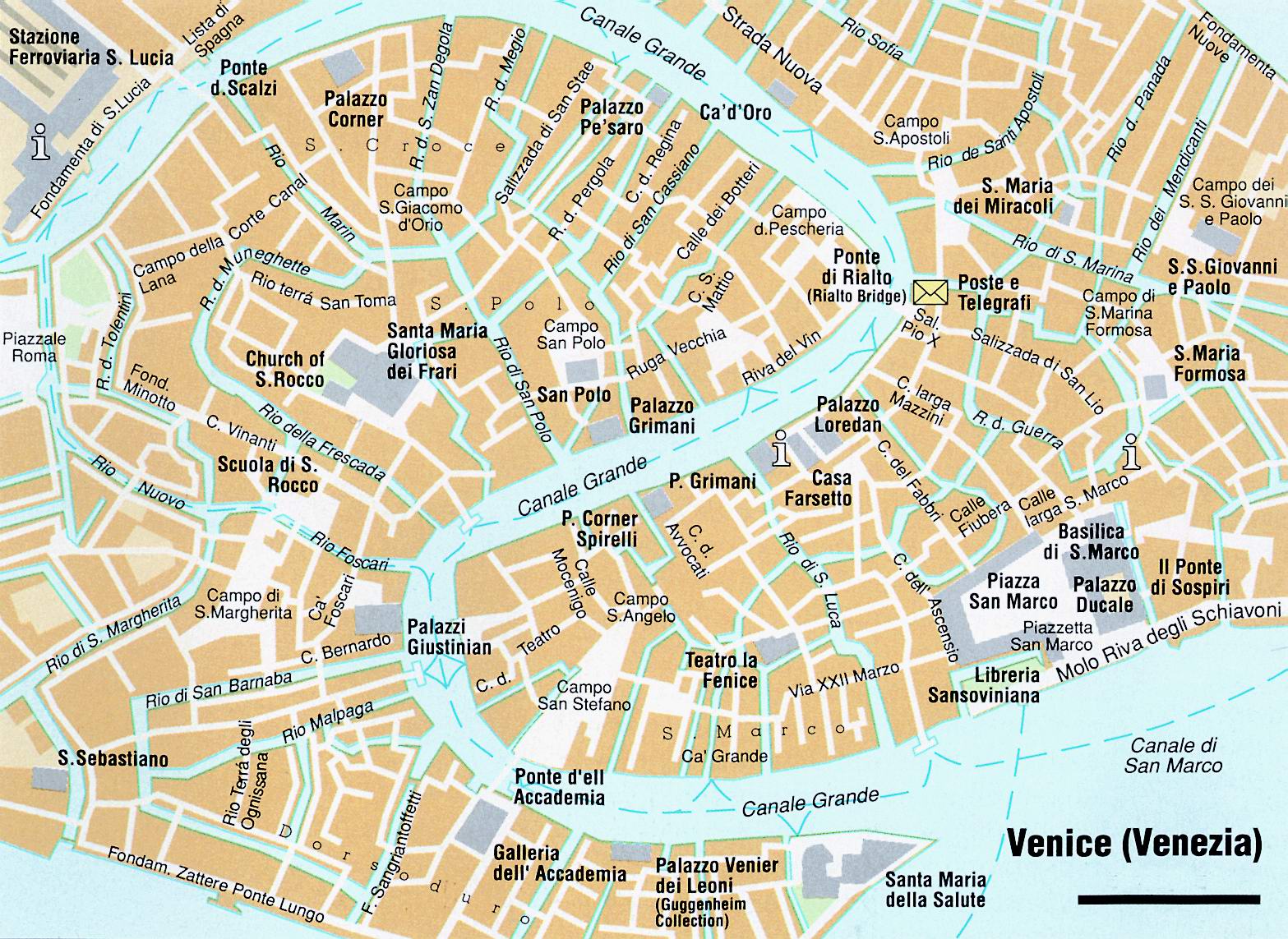 Подробная карта Венеции