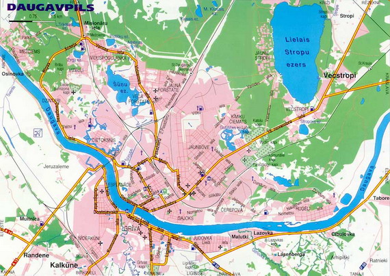 Карта Даугавпилса