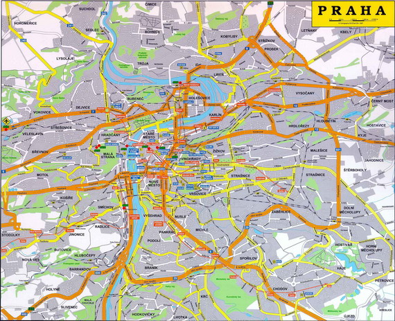 Карта Праги