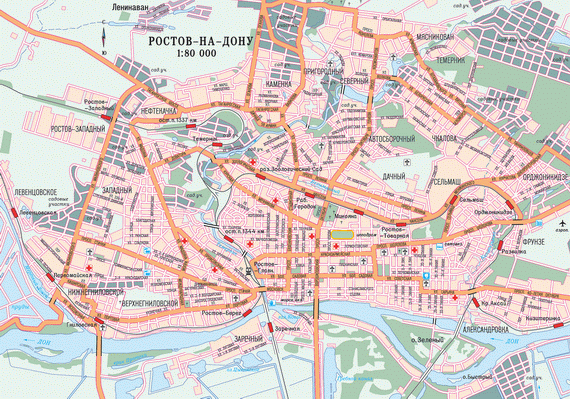 Карта Ростова-на-Дону