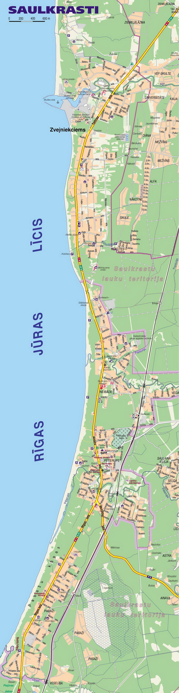Карта Саулкрасты