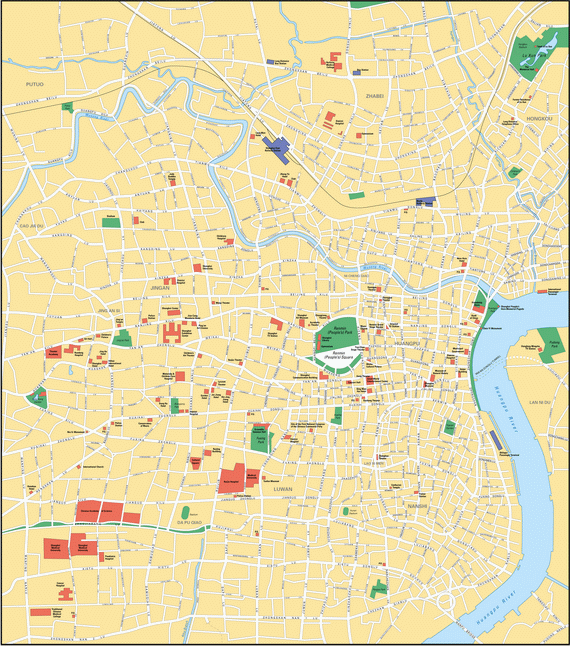 Шанхай карта города