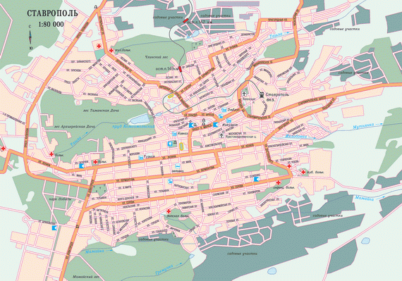 Ставрополь карта города