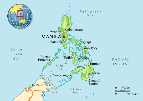 Карта Филиппин на русском языке