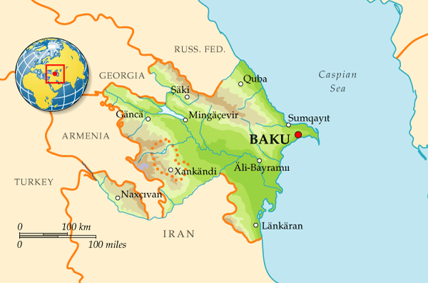 Карта Азербайджана