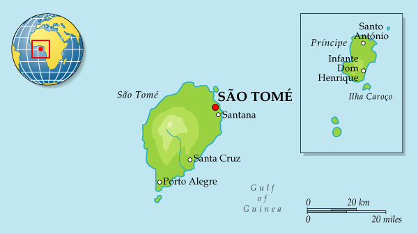 Карта Сан-Томе и Принсипи