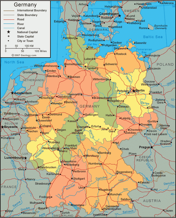 Карта Германии Скачать - фото 6