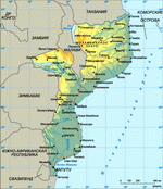 Карта Мозамбика