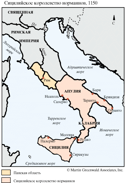 Сицилийское королевство норманнов, 1150