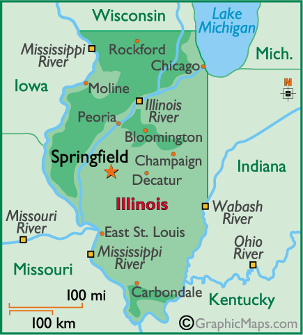 Карта Иллинойса