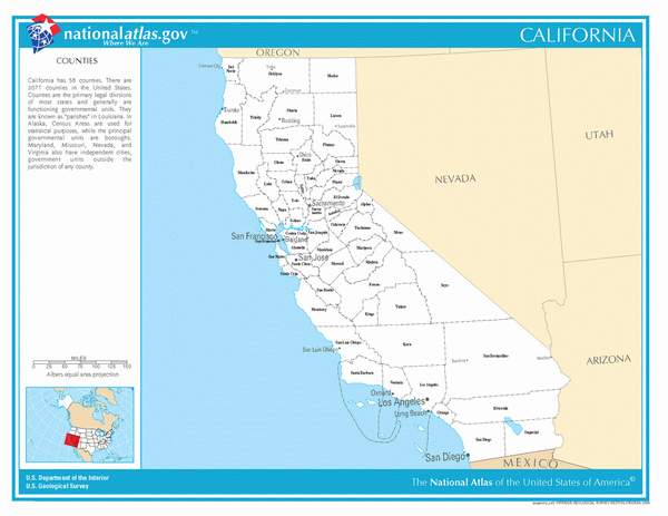 Карта округов Калифорнии