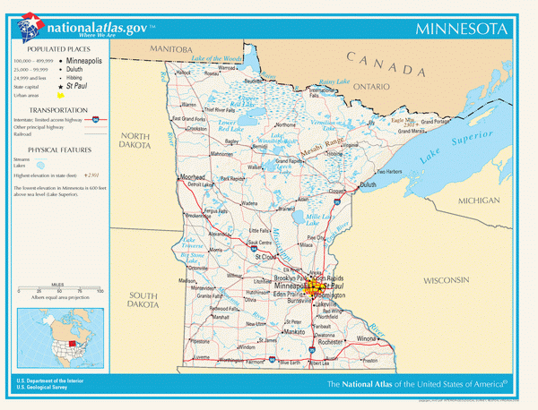 Карта дорог Миннесоты