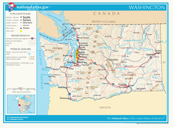 Карта дорог Вашингтона