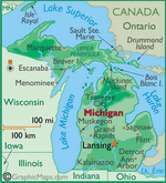 Карта Мичигана