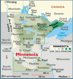 Карта Миннесоты