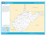 Карта округов Западной Вирджинии